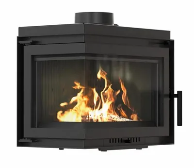 Produktbild von Eck-Kamineinsatz ILDNORD BERGEN, Seitenglas links - 8kW