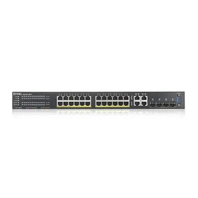 Zdjęcie produktu dla Zyxel GS2220-28HP-EU0101F, Zarządzany, L2, Gigabit Ethernet (10/100/1000), Obsługa PoE, Możliwości montowania w stelażu
