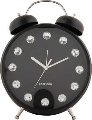 Produktbild von Karlsson - Wecker Glam Diamonds XL - Schwarz