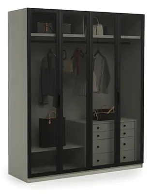 Produktbild von Design Kleiderschrank Schlafzimmer Schrank Schränke Glasschrank Möbel