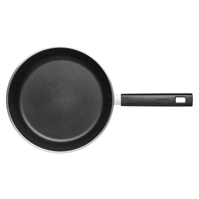 Produktbild von Fiskars Hard Face, Rund, Allzweckpfanne, Schwarz, Edelstahl, 150 °C, Edelstahl, Keramik, Gas, Halogen, Induktion, Versiegelte Platte