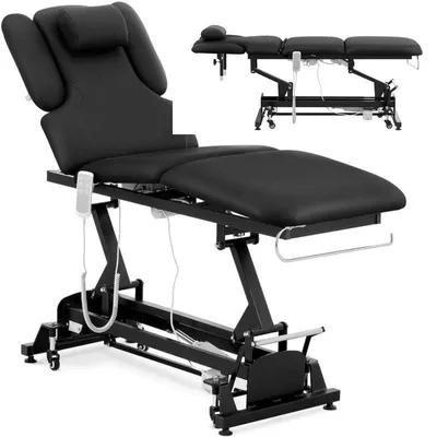 Image de Table de massage – Lit de soins – Lit de thérapie – Réglable électriquement – Capacité de charge maximale : 250 kg