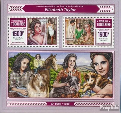 Produktbild von Briefmarken Togo 2016 Mi Block 1278 (kompl. Ausgabe) postfrisch Elizabeth Taylor