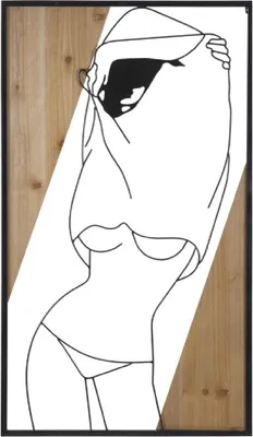Produktbild von Mauro Ferretti Wandpaneel Strip 50x2x90 cm schwarz braun