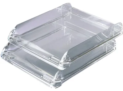 Produktbild von Rexel Nimbus Ablagekorb, Acryl, Transparent, Letter, 270 x 320 x 60 mm, 270 mm, 320 mm