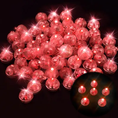 120 Mini LED-Ballonlichter, rund, blinkend, bunt, für Feste