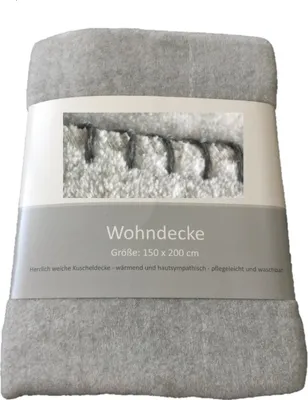 Produktbild von Kuscheldecke Wohndecke 150 x 200 cm Silber