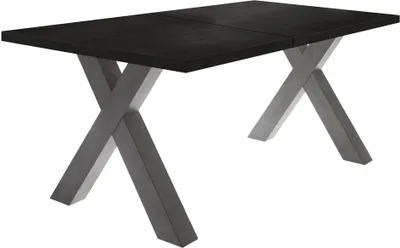 Produktbild von Esstisch ausziehbar Eike 3 160 x 90 x 75 Esszimmertisch Graphit/Schwarzstahl 13409-160