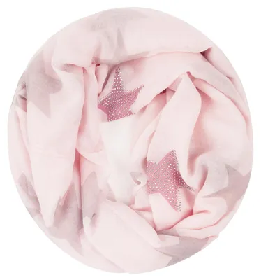 Produktbild von Glamexx24 Loop schal leichter Langschal Sterne Muster Schlauchschal Strass Tuch