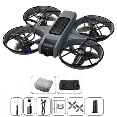 Produktbild von ZELURXX FPV Drohne 4K Dualkamera, Brushless, 4-Kanal, 120m, GPS, 50x Zoom, VR, Optical Flow, Gestenfoto, 360° Flip, LED, 1800mAh, 3 Akkus
