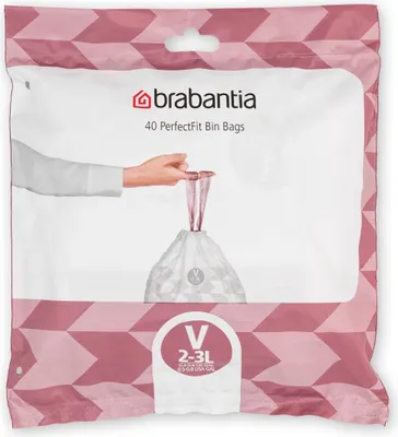 Produktbild von Brabantia Müllbeutel PerfectFit Spenderpackung (Code V - 2L / 3L) Extra Starke m