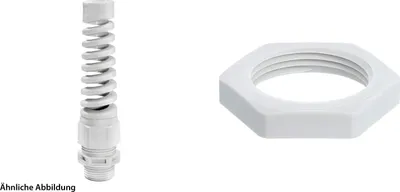 Produktbild von WISKA Verschraubung mit Biegeschutz und Gegenmutter M25x1,5 Polyamid (PA) Gewindelänge 10,0mm - 1 Stück