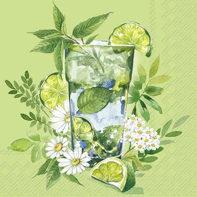 Produktbild von GREEN COCKTAIL Green Cocktail-Servietten C1046120