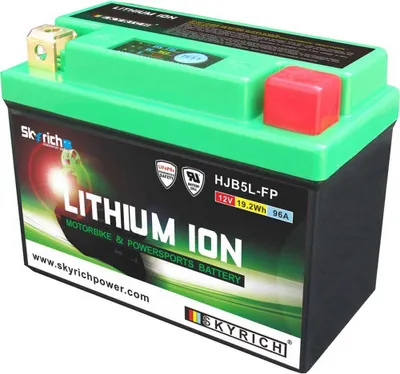 A Skyrich Lithium Ion battery for motorbikes and powersports.