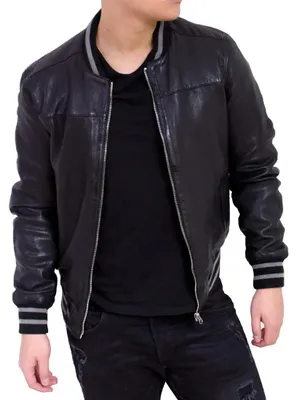 Produktbild von Boom Herren Lederjacke – Schwarz / L