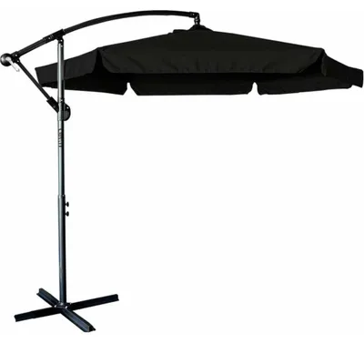 Zdjęcie produktu dla LUARO KX3313 Parasol ogrodowy z bocznym słupkiem, 290 cm, czarny
