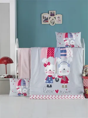 Produktbild von L'Essentiel Linge de Maison, Loverain, Baby-Bettbezug-Set, Weiß, 100 x 150 cm