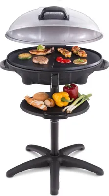 Produktbild von Cloer 6789, 2400 W, Kamado Grill/Grill, Elektro, Kochstation, Feuerrost, Schwarz, Silber