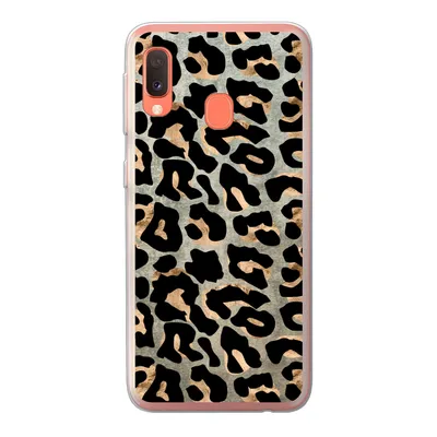 Produktbild von MuchoWow® Handyhülle Schutzhülle Hülle für Samsung Galaxy A20e Tiermuster - Panther - Braun Silikon Softcase Handy Hülle - Abdeckung