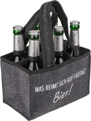Produktbild von Flaschen Filz Tasche Träger Was reimt sich auf Freitag Bier Männer Handtasche