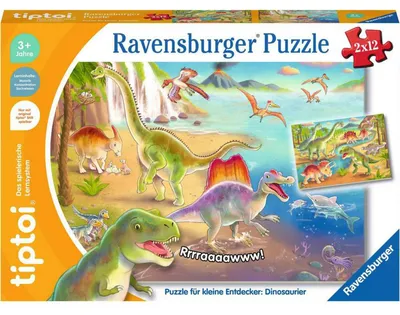 Image de Puzzle pour les petits explorateurs : Dinosaures Ravensburger 00198