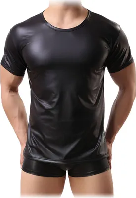 Produktbild von HERREN LATEX T-SHIRT ENGES KURZARMSHIRT Größe L - 71791583