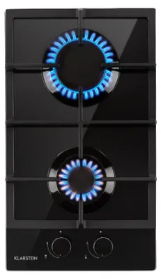 Image de Klarstein Tables de Cuisson à Gaz, Plaque de Cuisson Gaz à 2 Brûleurs, Table de Cuisson Electrique à 2 Feux de 4000W, Cuisiniere Gaz, Gaziniere Gaz avec Brûleurs en Acier Inoxydable, Cuisinières GPL
