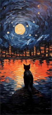 Produktbild von Türtapete Türposter Blick eines Nachtwächters - Größe: 93 x 205 cm