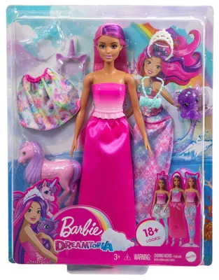 Immagine prodotto di Barbie Dreamtopia 18 Look - Bambola con Costumi Sirena, Principessa e Unicorno