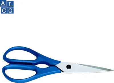 Produktbild von Allroundschere, 7,9'' = 20 cm blaue ABS-Kunststoffgriffe, rostfr. Spezialstahl, Blisterkarte