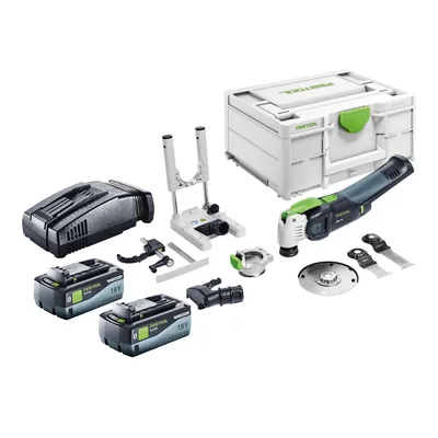 Produktbild von Festool VECTURO OSC 18 E-Basic Set Akku Oszillierer 18 V Starlock Max Brushless + 2x Akku 8,0 Ah + Schnellladegerät + Systainer