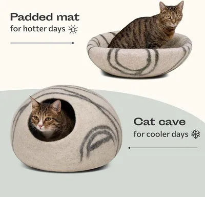 Produktbild von Famanu Katzenbett Faltbar - Weich, Plüsch, für Katzen und kleine Hunde
