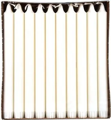 Produktbild von PAPSTAR 30 Kronkerzen Ø 2,2 cm · 24 cm weiss aus 100 % Stearin | Packung (30 Stück)