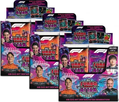 Image de Topps - Turbo Attax Formula 1 2023 - 3 présentoirs (72 boosters)