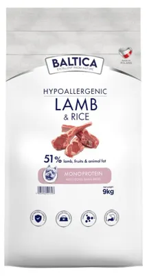 Produktbild von Baltica Adult Lamm mit Reis XS/S 9kg Hypoallergenes Trockenfutter für Miniatur- und kleine Hunderassen