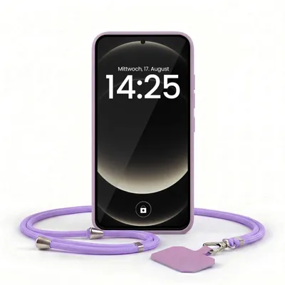 Produktbild von Handyhülle für Xiaomi 14 Ultra mit Handykette Band Kordel Hülle Case Schutzhülle Lila Violett