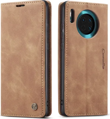 Produktbild von Huawei Mate 30 Hülle, LaimTop Retro Kunstledertasche TPU Innere, Kartenfächer, Magnetverschluss, Klapphülle mit Standfunktion Schutzhülle für Huawei Mate 30 Braun