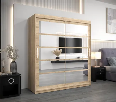 Zdjęcie produktu dla MINIO szafa 180 cm ROMA 2 dąb sonoma