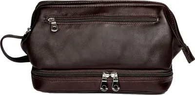 Productafbeelding van HAROLD'S Leer toilettas Country Toilet Bag Brown donkerbruin