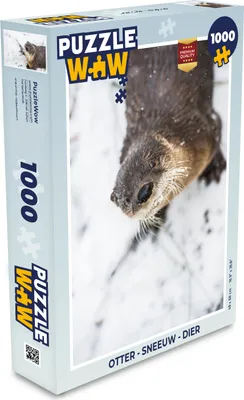 Obrázek produktu pro MuchoWow MuchoWow® Puzzle 1000 ks Vydra - Sníh - Zvíře