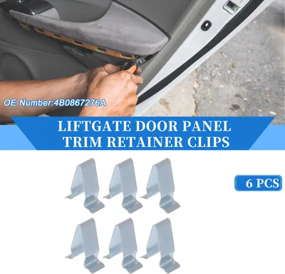 Image de 6 Voiture Clips Retenue De Garniture De Panneau De Porte De Hayon pour Audi A3 2006-2013, En Métal Durable, Argenté, Clips De Ressort De Carrosserie Polyvalent