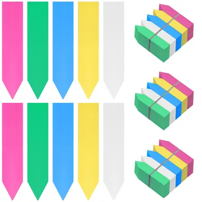 Produktbild von BELLE VOUS 500 STK Bunte Pflanzenstecker zum Beschriften aus Plastik – 10x2cm Pflanzenschilder Wetterfest Etiketten zum Beschriften in 5 Farben für