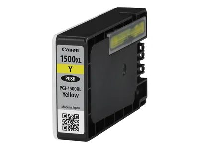 Produktbild von Canon PGI-1500XL Y, Hohe (XL-) Ausbeute, Gelb, Tinte auf Pigmentbasis, 12 ml
