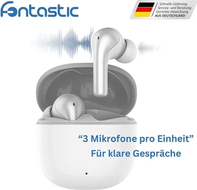 Produktbild von Hyla In-Ear Kopfhörer weiß mit Hybrid ANC und ENC, drahtlos aufladbar, 36x25mm
