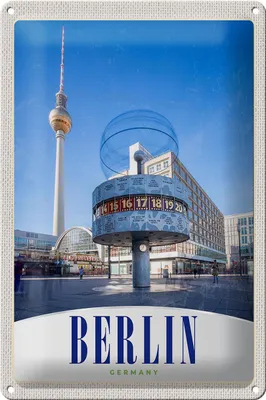 Produktbild von Blechschild Reise 20x30cm Berlin Deutschland Alexanderplatz