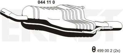 Produktbild von ERNST 044110 Endschalldämpfer für OPEL Astra H TwinTop (A04) Auspuff