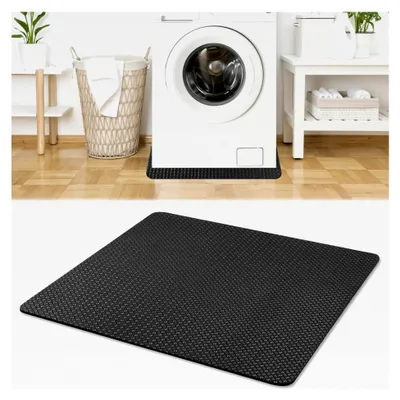 Produktbild von Antivibrationsmatte für Waschmaschinen 60×60 cm, Beidseitig Rutschfeste und Wasserdichte Unterlage für Waschmaschinen, Trockner und Kühlschränke – Bodenschutzmatte für Haushaltsgeräte