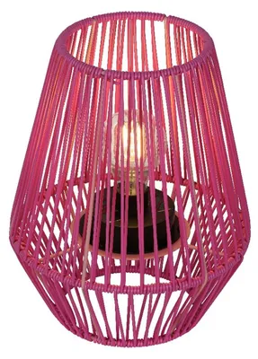 Produktbild von LED-Solartischlampe - H 25 cm - Pink - Schwarz - Kunststoff