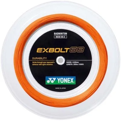 Produktbild von YONEX EXBOLT 68 Badmintonsaite, Blitzorange, 200m
