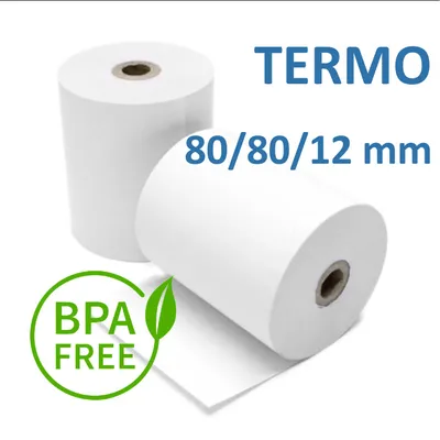 Produktbild von Kassenrolle TERMO 80/80/12 mm (80 m), 5 Stück
